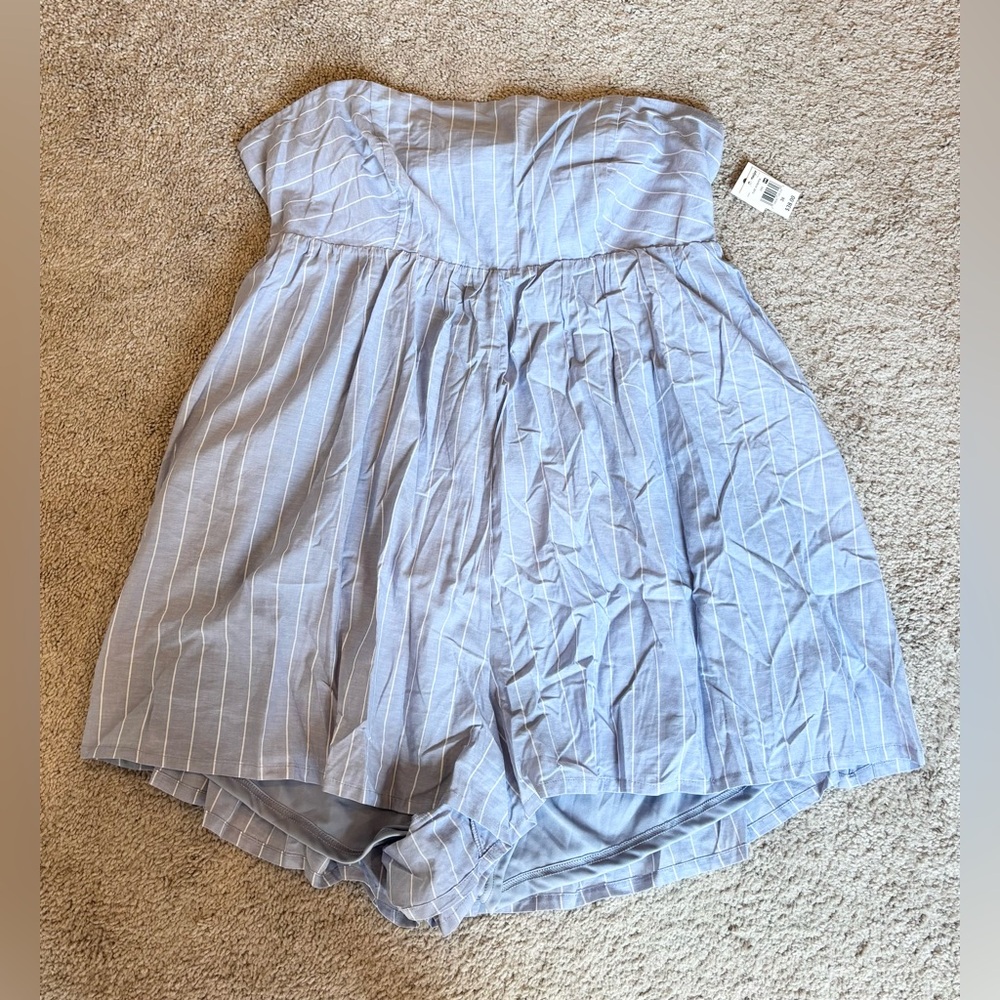 Tube Striped Romper